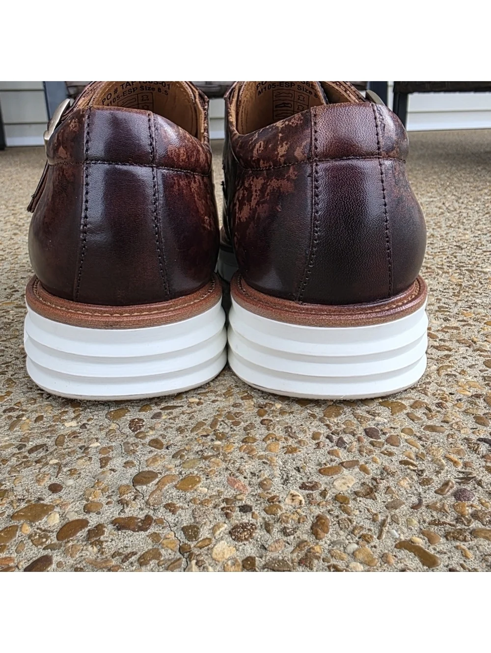 TAFT 365 Brown Espresso Leather Shoes Mens Size 8.5 office Preppy Neutral work